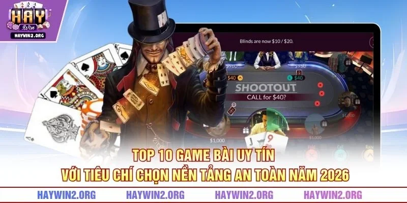 Top 10 game bài uy tín với tiêu chí chọn nền tảng an toàn năm 2026